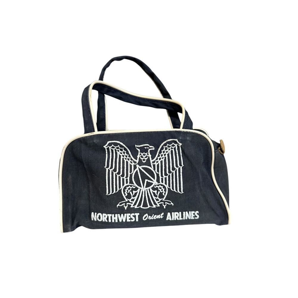 Vintage Northwest Orient blue canvas small bag